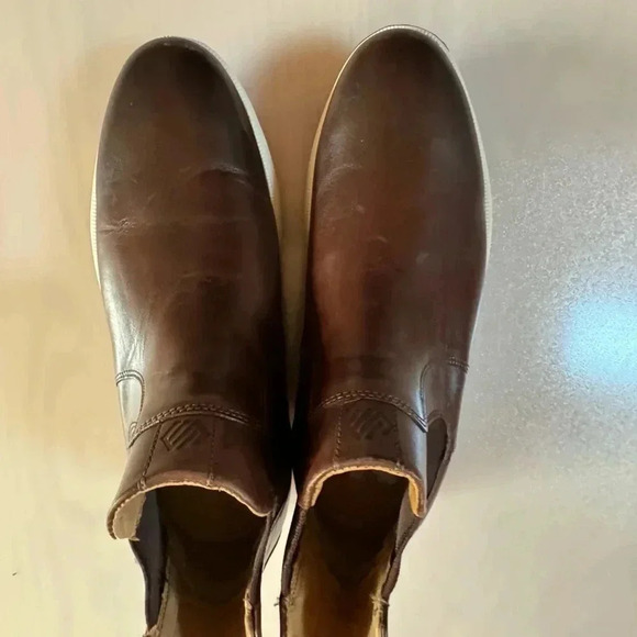 Johnston & Murphy Felder Chelsea Shoe Men Sz 8.5 Brown Leather  Sheepskin Boots - Picture 8 of 8